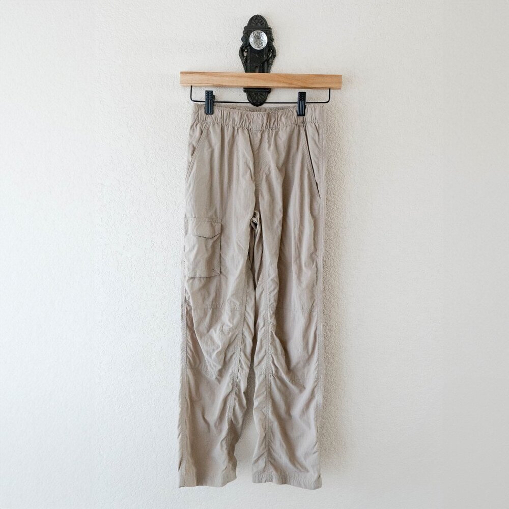 Columbia Boys Medium Khaki Cargo Pants Omni-Shade UPF Lightweight Outdoor Hiking